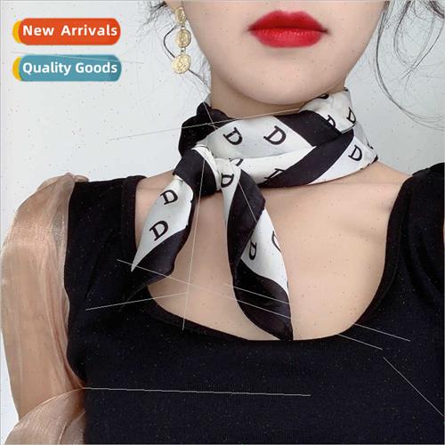 Ins wind silk scarf female winter scarf Korean  scarf small