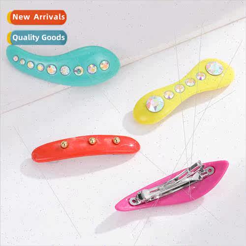 Candy Color Resin Inlaid AB Colorful Diamonds Geometric Hair