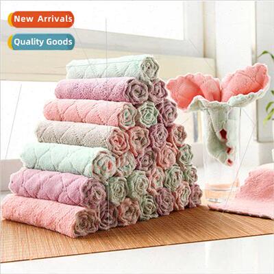 Kchen double-sided bowl rags dishcloth dish towel thickened