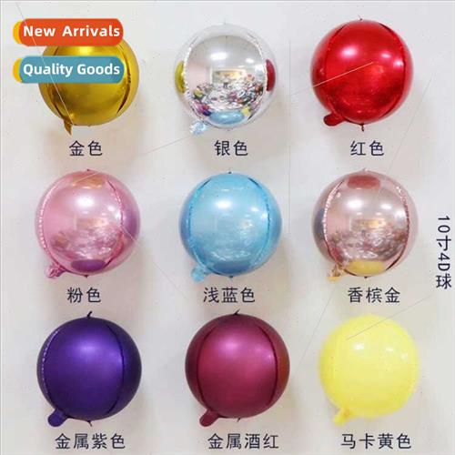 Round 10 inch 4D balloon aluminum film balloon wedding birth