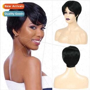 Short hair female chemical fiber wig head covering fashion f
