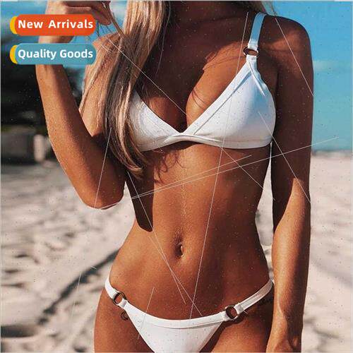 Swimwear Europe New Sexy Bikini Solid Color Spl Steel Ring W