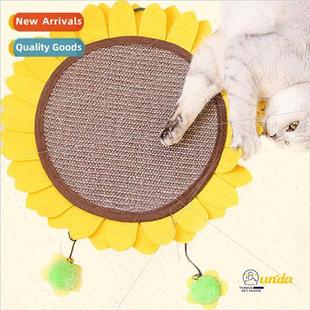 Hangable cat scratching board cartoon sunflower pet cat toys