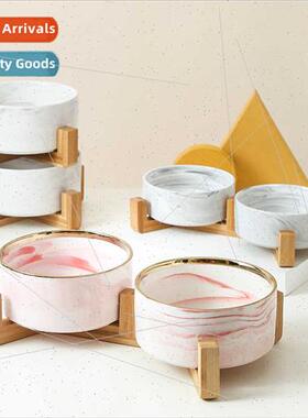 Pet Bowl Cat Bowl wh Wooden StCeramic Cat Neck Bowl Drinking