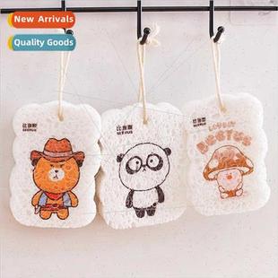 Pulp Cotton Sponge Dishwashing Compressed Scrub Wood