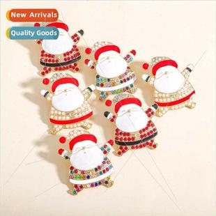 Claus diamond earrings colored Europe fashion Santa