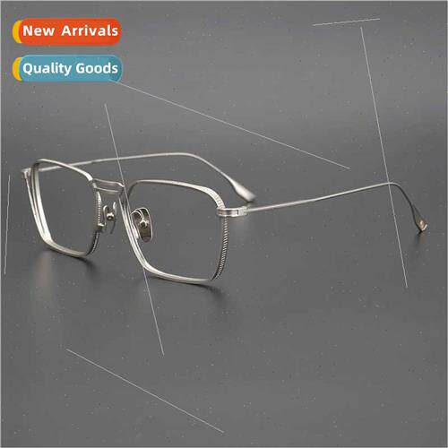 Pure tanium eyeglasses frame Japan handmade pure tanium larg