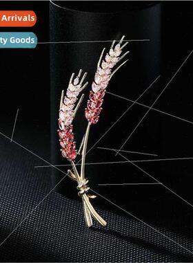 Classic simple atmosphere harvest wheat brooch plant corsage