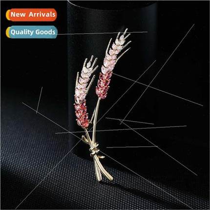 Classic simple atmosphere harvest wheat brooch plant corsage