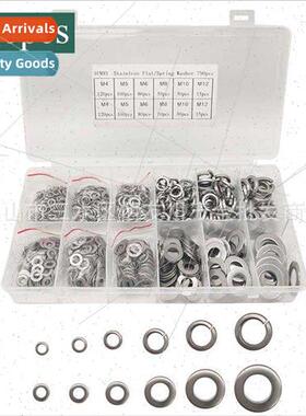 790pcs Stainless Steel Flat Washer Spring Washer Combination