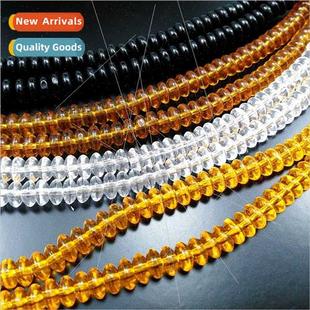 spacer diy handmade Crystal flat beads 6mm brace wheel