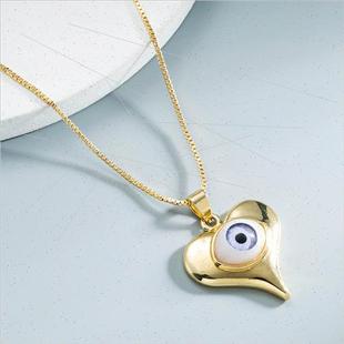 INS Bohemian Necklace Copper Plated 18K Gold Heart Star Devi