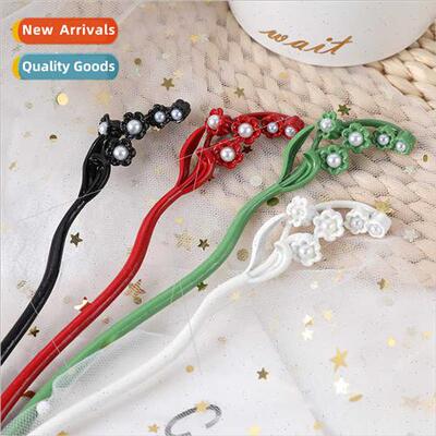 Hairpin hairpin coiled hair metal ancient Chinese dress pear
