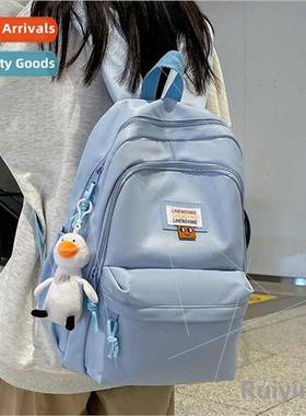 Soft glutinous milk yellow schoolbag female mple versatile i