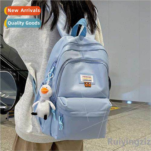 Soft glutinous milk yellow schoolbag female mple versatile i