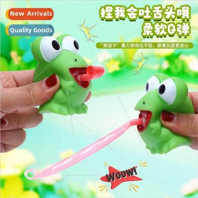 Tongue out frog dinosaur bb whistle vocal toys pinch pinch f