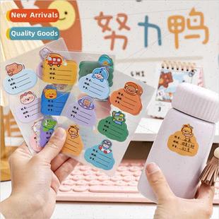 Cartoon Name Stickers Name Label Stickers Kids Cute -Adhesiv