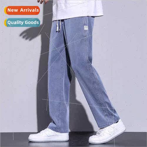 Tencel jeans men summer thin loose straight casual men nd ve