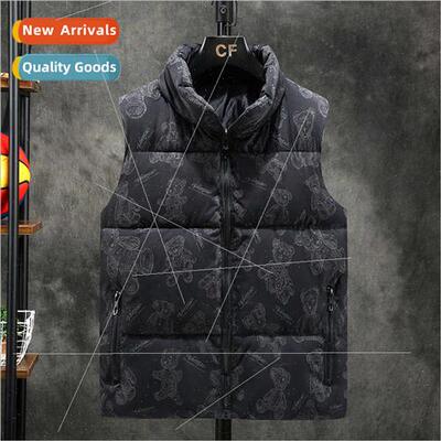 Bear printed vest undershirt men fall winter outside nd teen