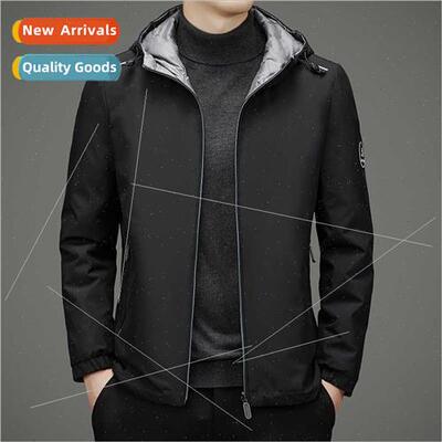Reversible wear down jacket men winter light warm jacket 202
