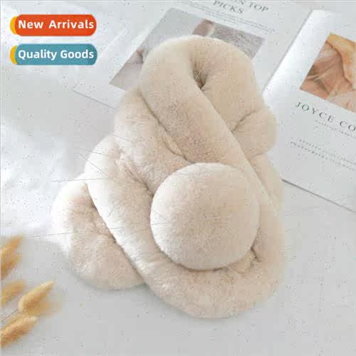 Winter warm otter rabb hair real fur scarf fur collar thicke