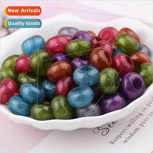 Handmade beads diy materials large hole silver powder beads