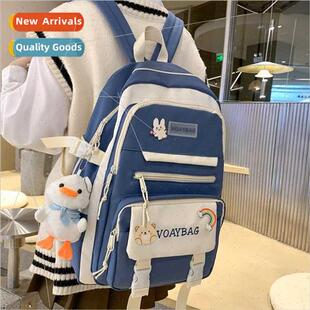 ladies backpack travel New shoulder color girls collision