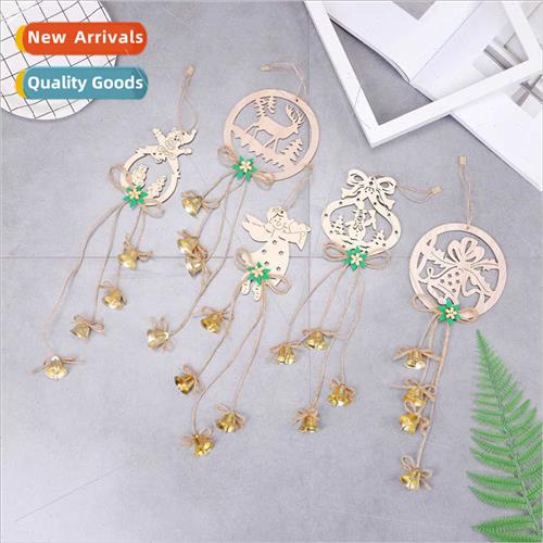 Christmas e wooden bells snowman elk pendant creative Christ
