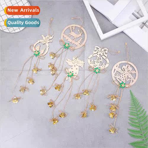 Christmas e wooden bells snowman elk pendant creative Christ