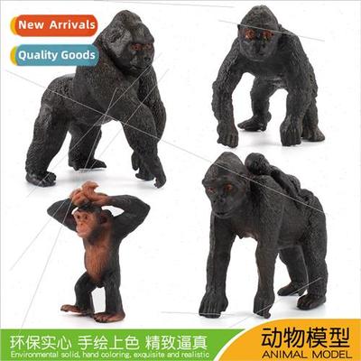 Wildlife model chimpanzee back boy standing gorilla black di