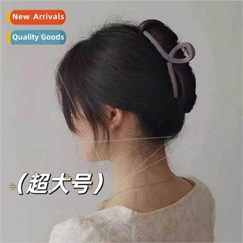 mple frosted clip headdress female oversized hair clips back