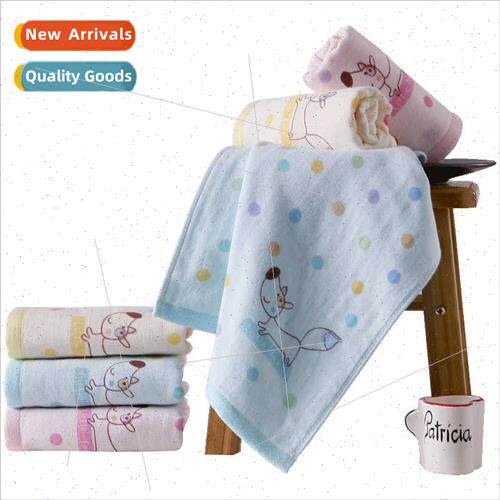 Cotton double layer untwisted printed small towel 52*28 dail
