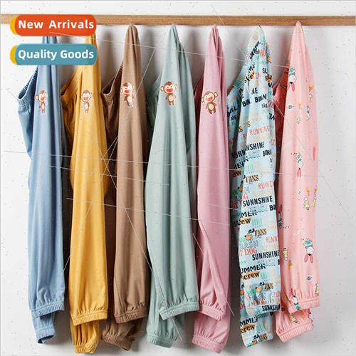Children ice silk sports casual pants boys summer anti-mosqu