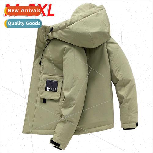 Dark green down jacket men 2023 winter new original high- 90