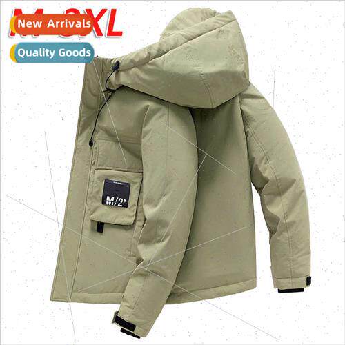 Dark green down jacket men 2023 winter new original high- 90