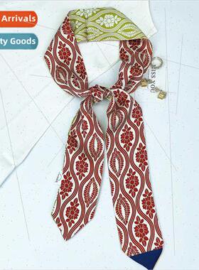 thin simulation silk scarf women ~ DIY clothing accessories