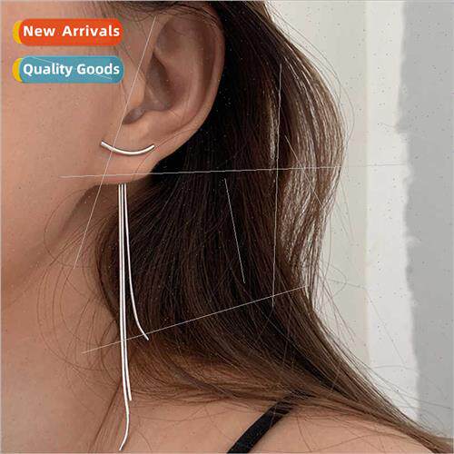 Smile arc ear wire female Korea fashion goddess back hanging