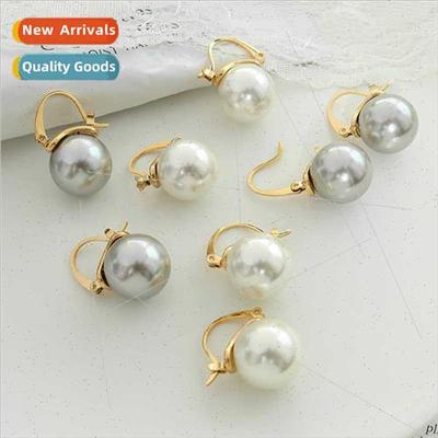 New ins imation pearl earrings women tanium steel plated ear