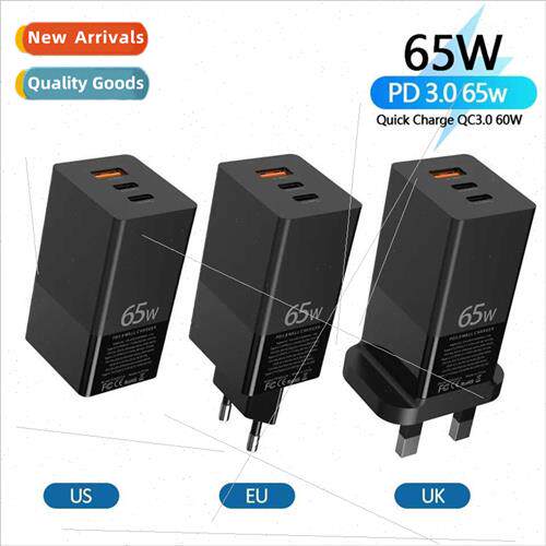 65W Gallium tride PD Fast Charger Laptop Phone Charger Compu