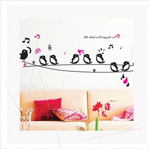 Bird singing AY7019 wallpaper PVC transparent study bedroom