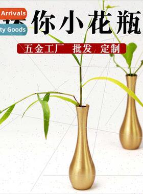 Small Vase Pure Copper Metal Flower Arrangement Brass Vase D