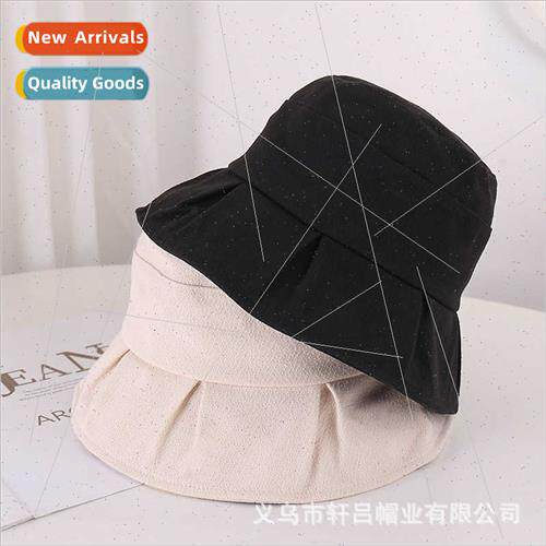pleated brim fisherman hat female Korea versatile show face