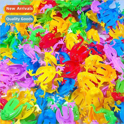 Nostalgic plastic colorful bouncing frog toys childhood clas