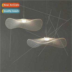 Lotus Transparent Leaf Straw Chandelier Modern Hat Creative