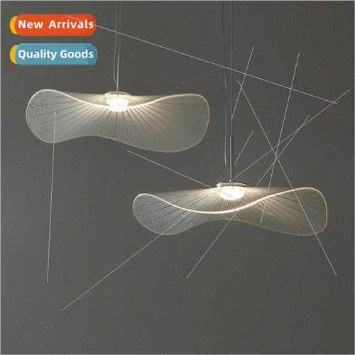 Modern Creative Transparent Lotus Leaf Straw Hat Chandelier