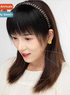 Rhinestone hair bands bangs one-piece wig hair head filler p