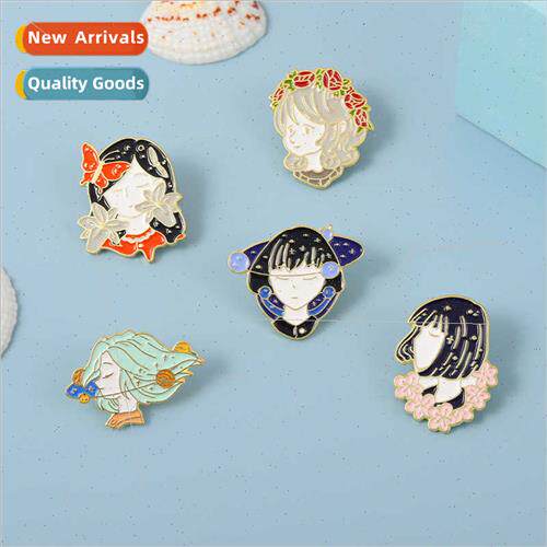 Japanese new secondary anime characters alloy brooch cartoon