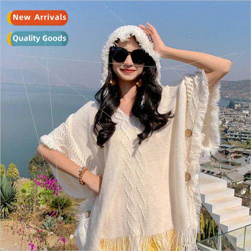 Mori shawl bohemian tassel sweater kn sweater Yunnan  travel