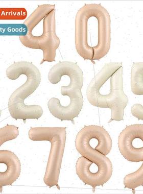 ins new caramel color US large number aluminum film balloons