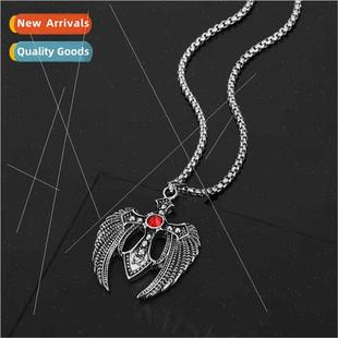Bead Necklace Fashion Stainless Wing Square Angel Pend Steel